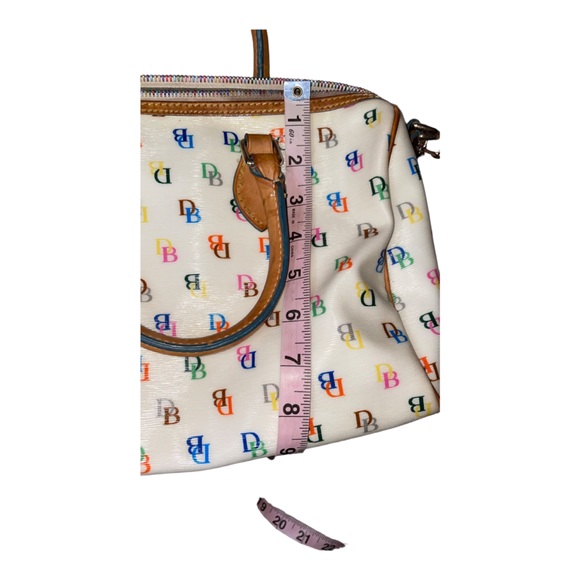 Vtg Dooney & Bourke It Bag Multicolor Satchel Convertible Strap - Picture 7 of 9